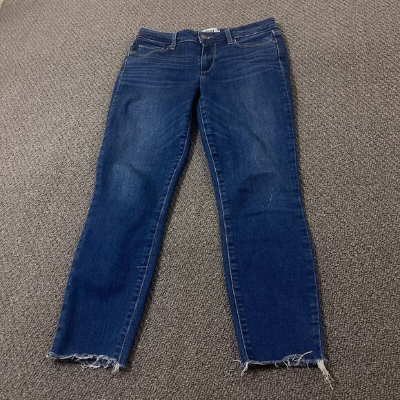 Paige Jeans Womens Size 27 Verdugo Crop Raw Hem Blue Denim - Picture 1 of 12